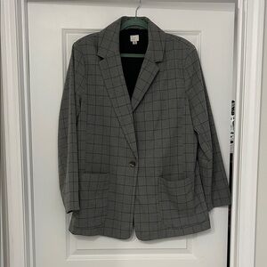 a new day Charcoal Plaid Women's Blazer